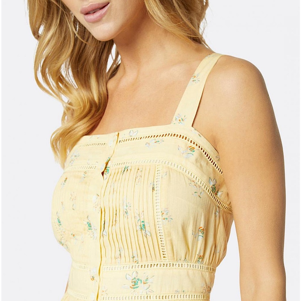 Joie Midi Women's  Flowy Feminine Midi Cotton Dress Yellow Size Small NWT